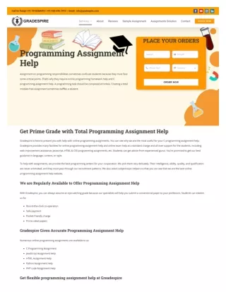 Expert Programming Assignment Help | Gradespire - Your Path to Success