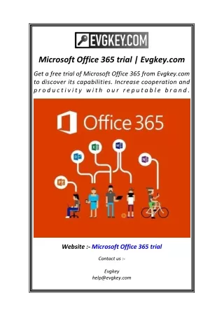 Microsoft Office 365 trial  Evgkey.com