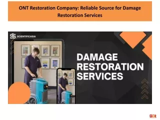 ONT Restoration Company: Reliable Source for Damage Restoration Services