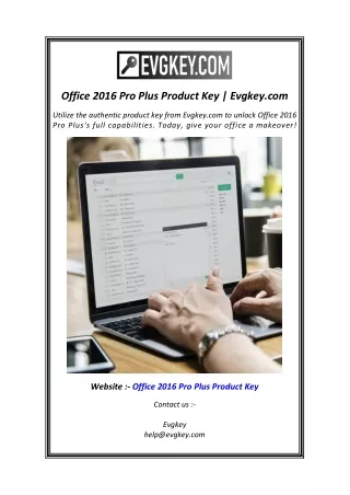 Office 2016 Pro Plus Product Key  Evgkey.com