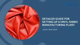 Setting up a Vinyl Fabric Manufacturing Manufacturing Plant PDF by IMARC Group