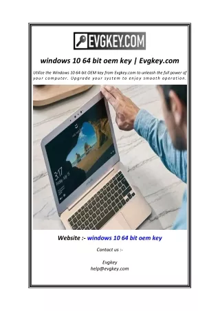 windows 10 64 bit oem key  Evgkey.com