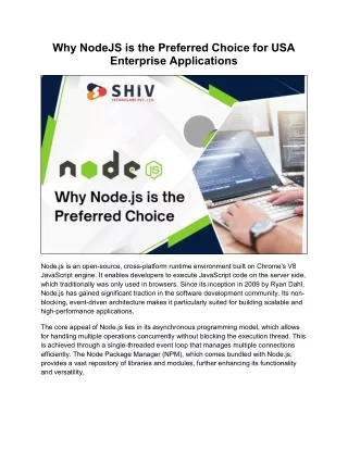 Why Node.js is the Top Choice for Enterprise Applications in USA