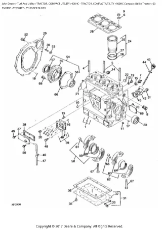 John Deere 900HC Compact Utility Tractor Parts Catalogue Manual (PC2076)