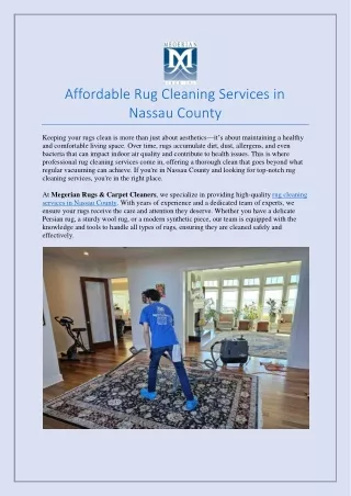 Affordable Rug Cleaning Services in Nassau County