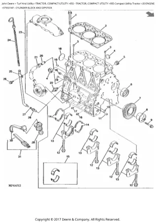 John Deere 955 Compact Utility Tractor Parts Catalogue Manual (PC2263)