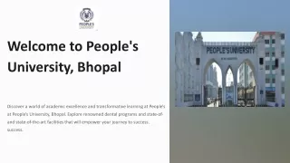 Welcome to People's University, Bhopal