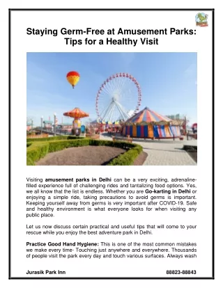 Staying Germ-Free at Amusement Parks Tips for a Healthy Visit