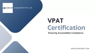 VPAT Certification: Ensuring Accessibility Compliance