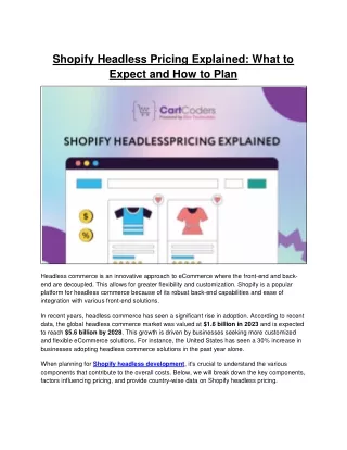 Shopify Headless Pricing Guide: All That You Need to Know