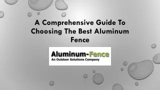 A Comprehensive Guide To Choosing The Best Aluminum