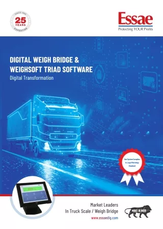 Essae Digitronics - Digital Weighbridge Brochure