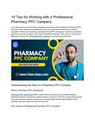 Pharmacy PPC Company | Pharmacy Ad