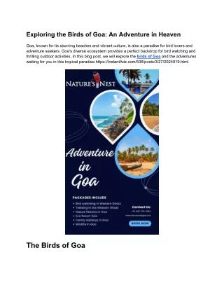 Exploring the Birds of Goa_ An Adventure in Heaven