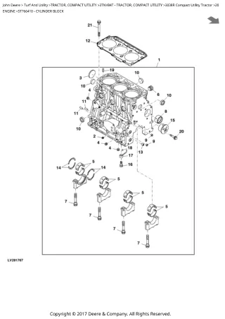 John Deere 3038R Compact Utility Tractor Parts Catalogue Manual (PC12002)