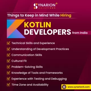 Things to Keep in Mind While Hiring Kotlin Developers from India