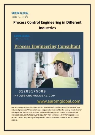 Process Control Engineering in Different Industries