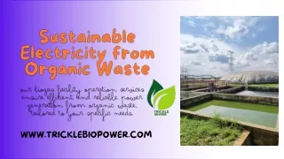 Trickle Bio Power: Your Source for Biogas Electricity