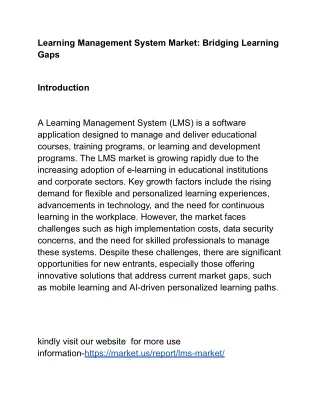 Learning Management System Market: Navigating New Technologies