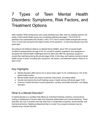 7 Types of Teen Mental Health Disorders_ Symptoms, Risk Factors, and Treatment Options