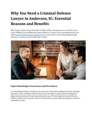 Criminal defense lawyer anderson sc