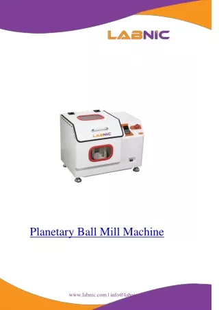 Planetary Ball Mill Machine 2000 ml