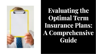 Best Term Insurance Plan