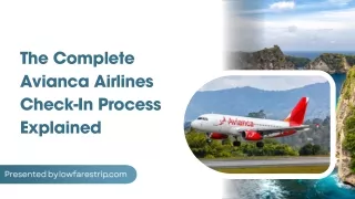 What is the Avianca Airlines Check In Process?