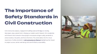 The Importance of Safety Standards in Civil Construction