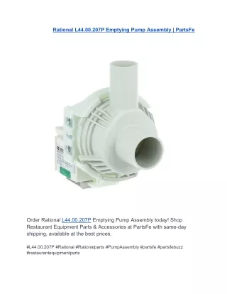 Rational L44.00.207P Emptying Pump Assembly  PartsFe