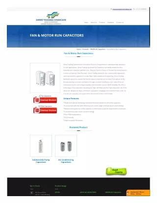 Fan & Motor Run Capacitors