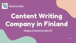 Content Writing Company in Finland