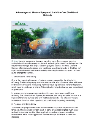 Advantages of Modern Sprayers Like Mitra Over Traditional Methods-26.7.24