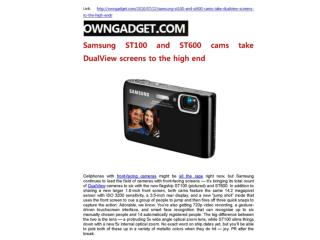 Samsung ST100 and ST600 cams take DualView screens to the hi