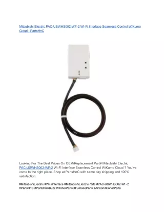 Mitsubishi Electric PAC-USWHS002-WF-2 Wi-Fi Interface Seamless Control W_Kumo Cloud _ PartsHnC
