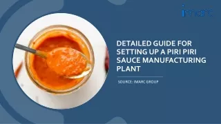 Piri Piri Sauce Manufacturing Plant Project Report