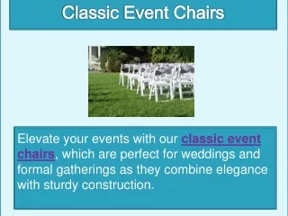 Classic Event Chairs