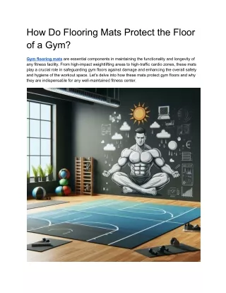 How Do Flooring Mats Protect the Floor of a Gym_