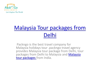 malaysia tour packages