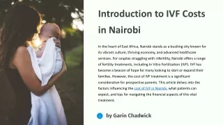 Understanding IVF Cost in Nairobi : What to Expect