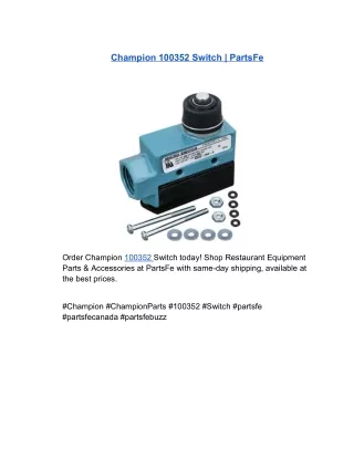 Champion 100352 Switch | PartsFe