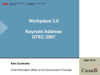 Workplace 2.0 Keynote Address GTEC 2007