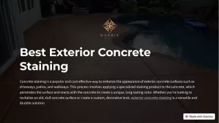 Enhance Your Home with Exterior Concrete Staining