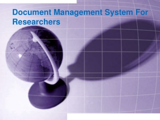 Document Management System For Researchers