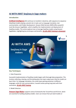 AI with AWS Training Course | AI with AWS Training