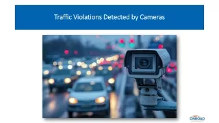 Traffic Violations Detected by Cameras