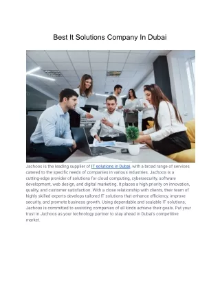 Best It Solutions Company In Dubai