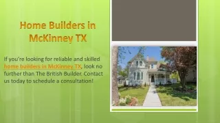 Home Builders in McKinney TX