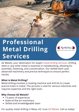 Professional Metal Drilling Services