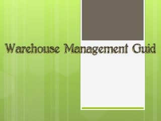 Warehouse Management Guide